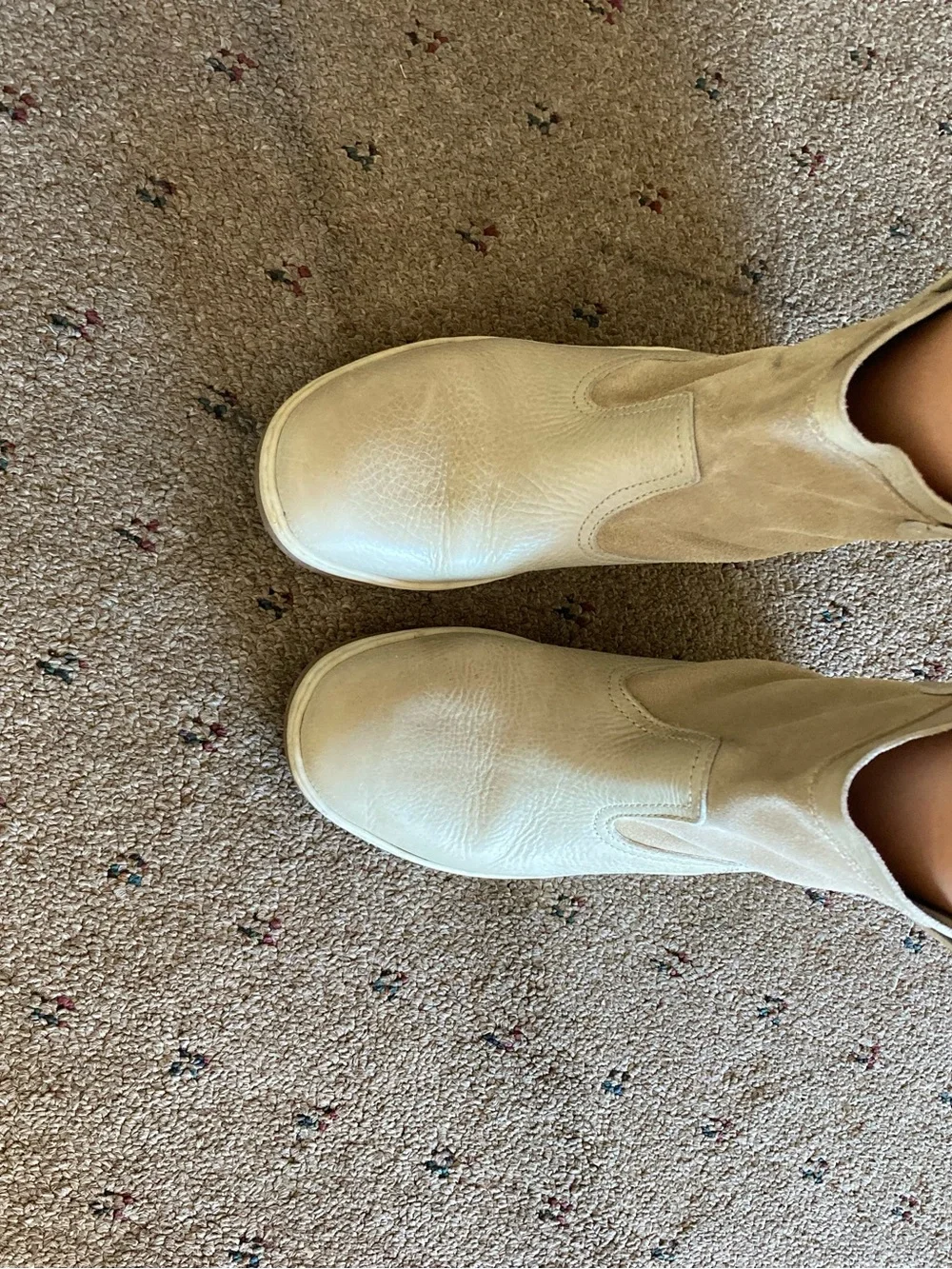 Women’s cowboy inspired suede leather boots 37 6.5 - Picture 4 of 9